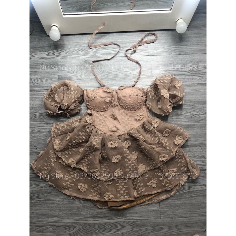 ĐẦM BÔNG GÒN HỞ LƯNG KÈM QUẦN