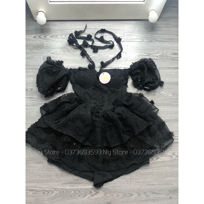 ĐẦM BÔNG GÒN HỞ LƯNG KÈM QUẦN