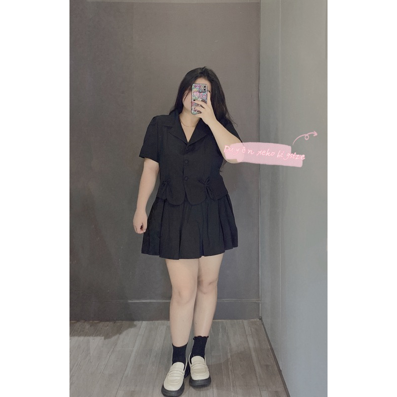 Set váy cổ vet bigsize 60-95kg