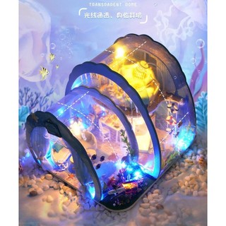 Mô hình nhà gỗ lắp ghép thủ công diy - nhà búp bê ocean whispers tw38 -