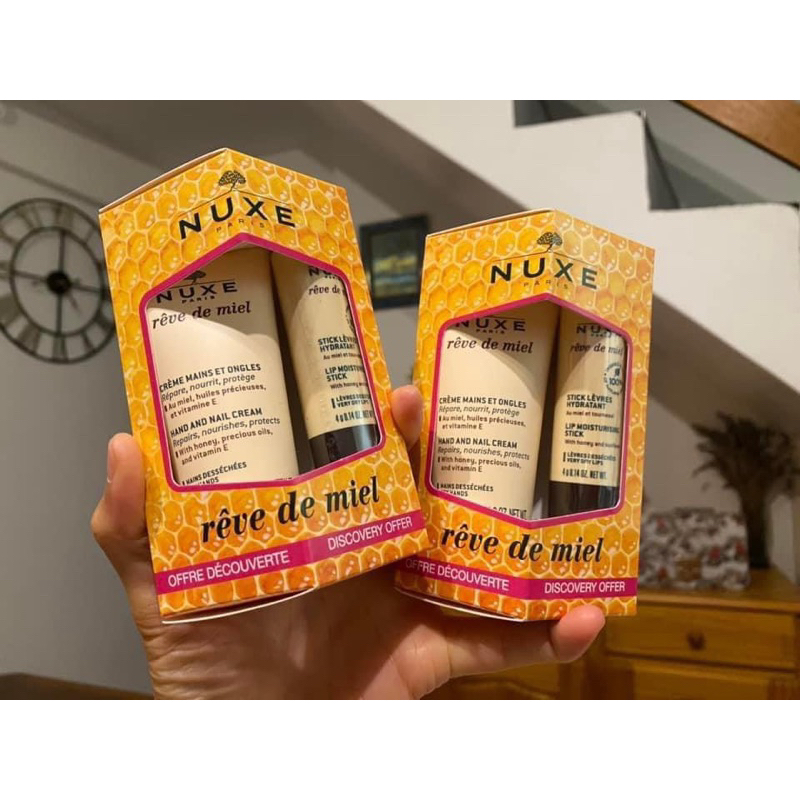 Combo Kem Tay Và Son Dưỡng Nuxe