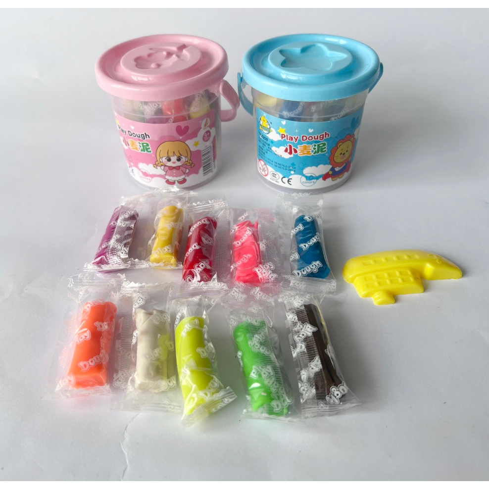 Đất Nặn Xô 10 Màu Kèm Khuôn In Hình Sẵn