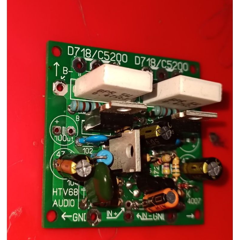 Mạch công suất 2 sò mini chạy cùng 1 loại sò c5200/d718