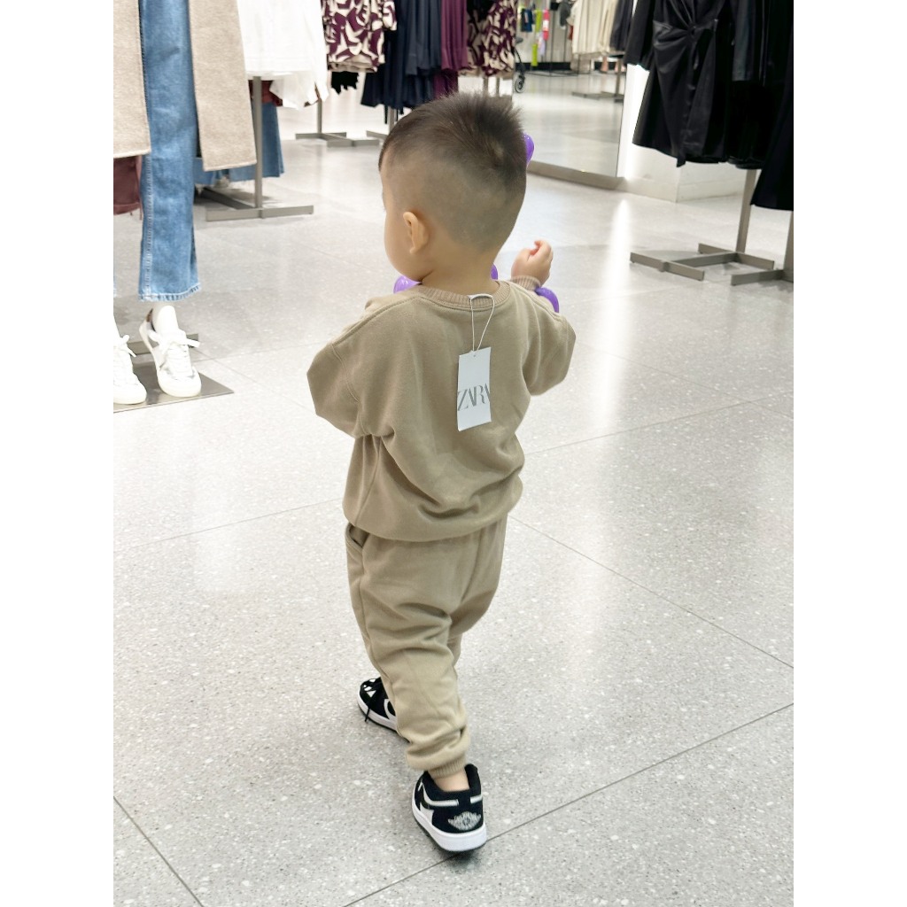 BỘ NỈ BÉ TRAI MAU BE HÌNH GẤU-B661