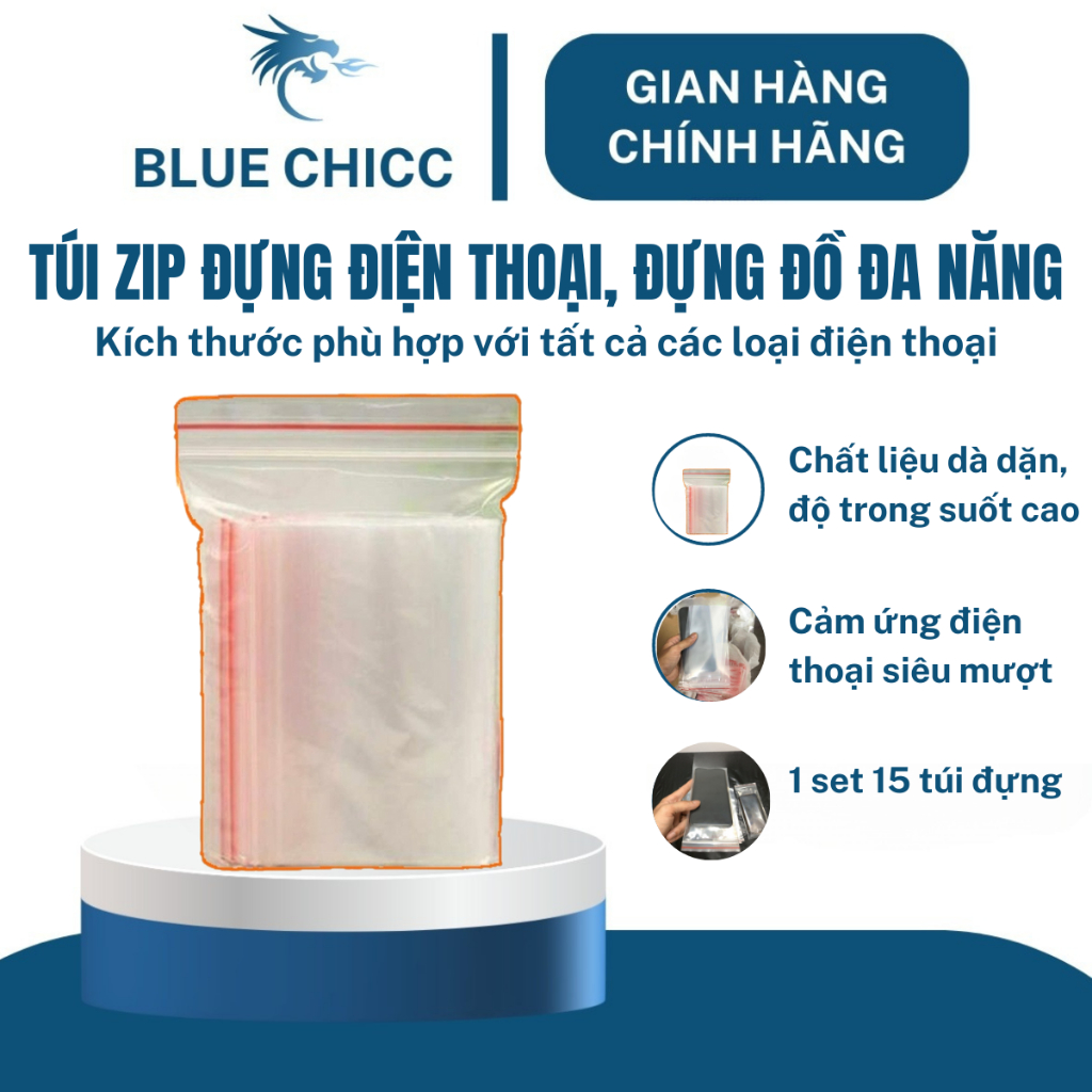 Túi Zip Đựng Điện Thoại Đa Năng Trong Suốt Nhận Cảm Ứng Siêu Mượt, Chống Nước Tốt Thích Hợp Cho Các Shipperr