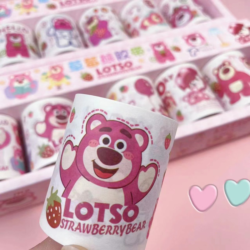 Sticker washi tape gấu dâu Lotso