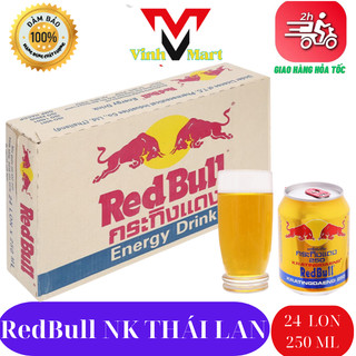 Redbull bò húc hàng nhập từ thái lan 1 thùng 24 lon