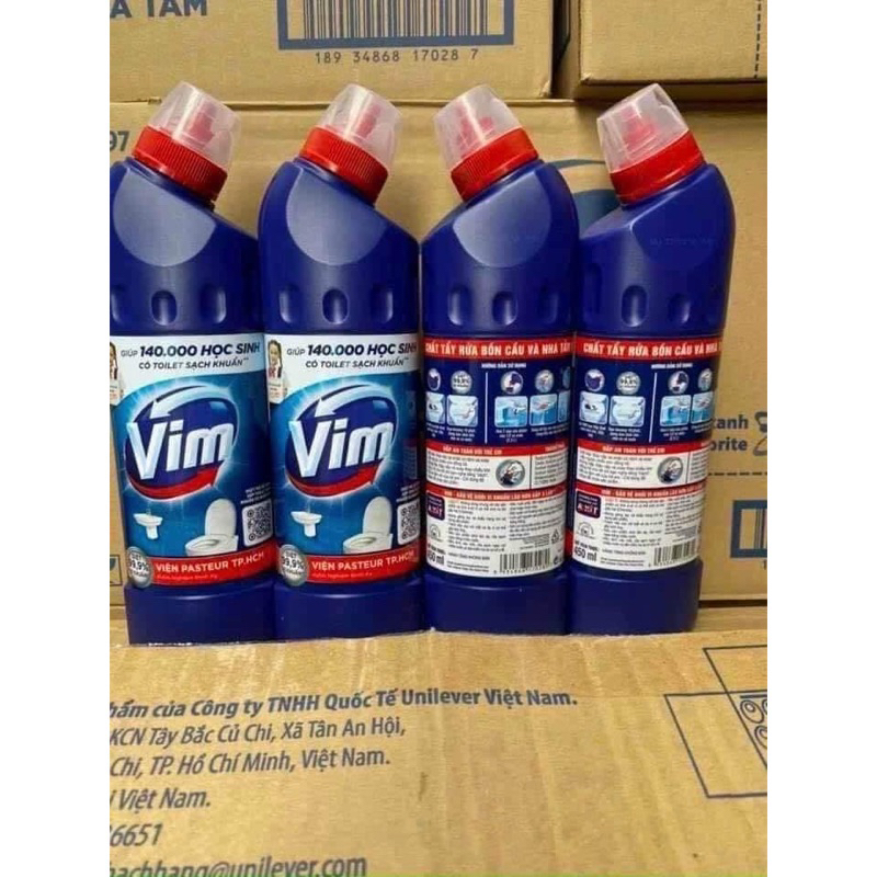 🌻 🌻 TẨY BỒN CẦU VIM XANH TRẮNG SÁNG, SẠCH KHUẨN, CHANH SẢ DỊU MÁT  1 chai 450ml