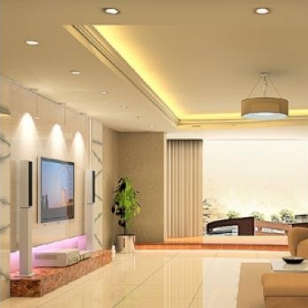 Đèn Led Âm Trần 7W 3 Chế Độ Màu Viền Bạc , Viền Vàng , Đèn downlight phi 90