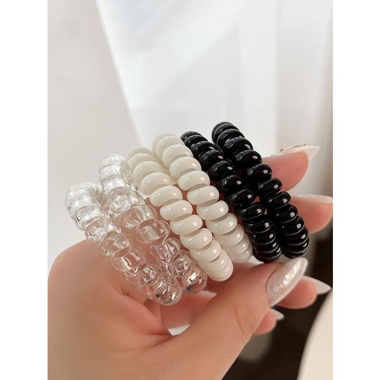 SET 2  Dây Cột Tóc Lò Xo Đen [Size Lớn 5.5 cm và nhỏ 3cm]
