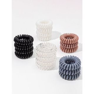 SET 2  Dây Cột Tóc Lò Xo Đen [Size Lớn 5.5 cm và nhỏ 3cm]