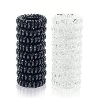 SET 2  Dây Cột Tóc Lò Xo Đen [Size Lớn 5.5 cm và nhỏ 3cm]