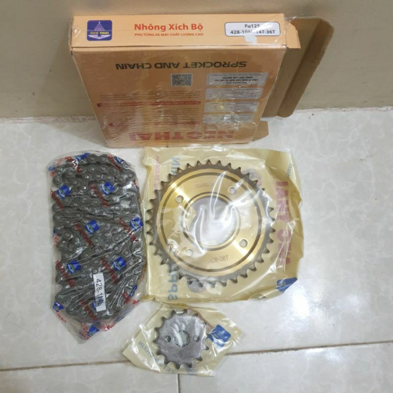 Nhông Sên Dĩa - Nhông xích Neo Thái FUTURE 125 Fi,R,RSX Fi Hàng Chất Lượng cao.14 - 36 - 108