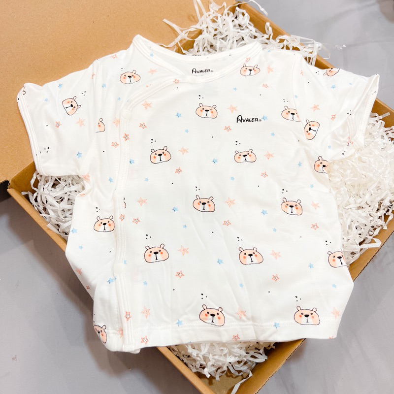 Áo rời cộc tay cho bé sơ sinh 3-7kg chất liệu sợi tre mềm mát mẫu mới chính hãng Avaler