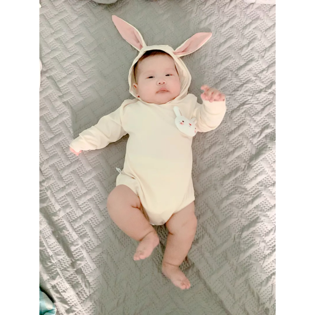 Bodysuit bé gái, body liền thân dài tay hè thu bé sơ sinh từ 5-13kg, hàng đẹp xuất Hàn thiết kế dáng thỏ