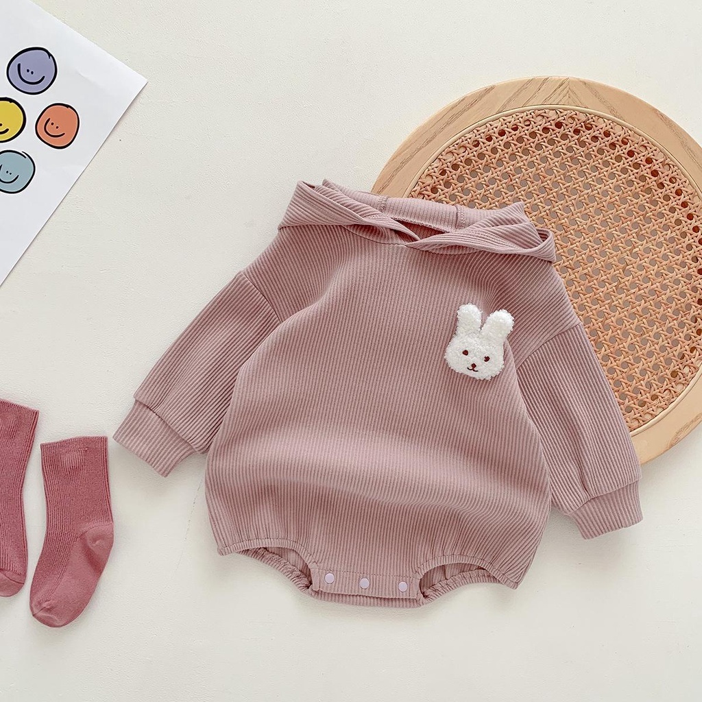Bodysuit bé gái, body liền thân dài tay hè thu bé sơ sinh từ 5-13kg, hàng đẹp xuất Hàn thiết kế dáng thỏ