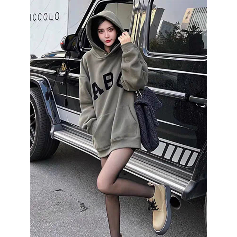 Áo hoodie nỉ ngoại nam nữ không xù kết hợp họa tiết in dập abc cao cấp Bảo Đăng.