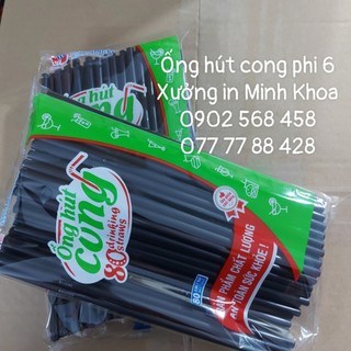 1 bịch 80 ống hút nước cong dùng 1 lần màu đen/ trắng/nhiều màu