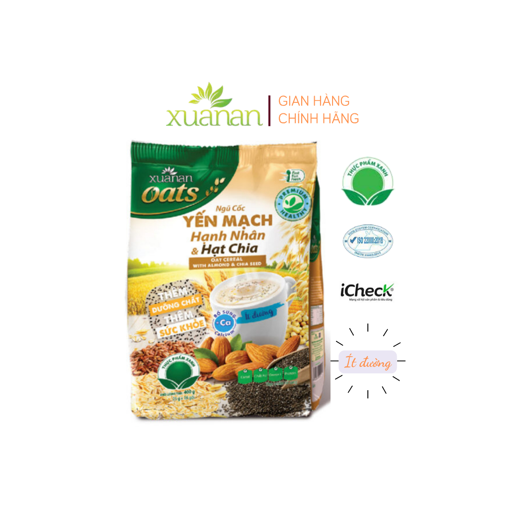Túi 400G {25g*16 gói}(Tặng Kèm 1 Túi Yến Mạch 150G)