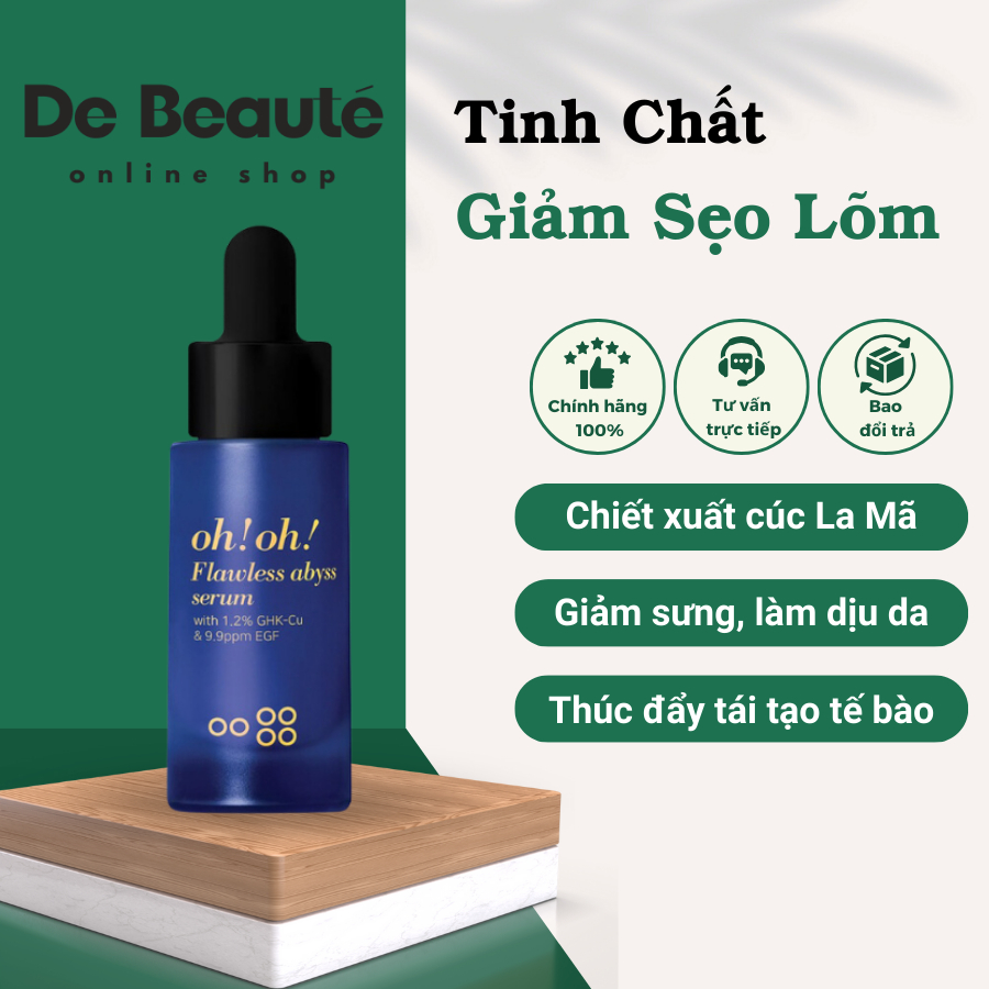 [HÀNG CÔNG TY] Tinh Chất Giảm Sẹo Lõm & Chống Lão Hoá oh!oh! Flawless Abyss Serum 15g