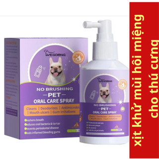 Xịt khử mùi hôi miệng cho thú cưng - xịt vệ sinh, chăm sóc răng miệng cho chó mèo - oral care spray 50ml