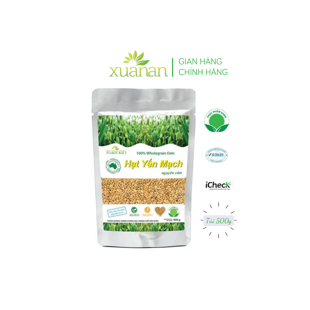 Túi 500G (100% Australian Wholegrain Oats)(Tặng Kèm 1 Túi Yến Mạch 150G)