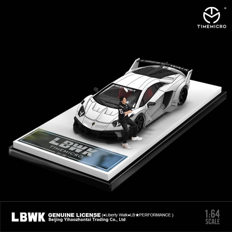 mohinhxeps-1/64_TIME MICRO - LBWK Lamborghini Aventador GT EVO Tron White (Figure)