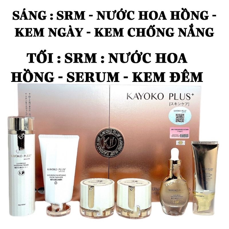Bộ Mỹ Phẩm Cao Cấp Kayoko Plus 6in1 Chính Hãng Dưỡng Trắng Da Chuyên Sâu