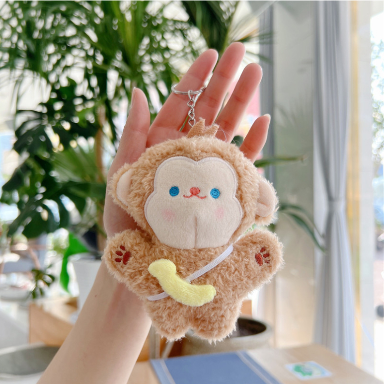 Móc khoá gấu bông hình heo thỏ mập trang trí balo, túi xách cực cute nổi bật, móc treo quà tặng bạn bè dễ thương ý nghĩa