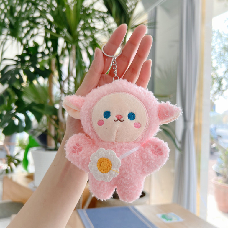 Móc khoá gấu bông hình heo thỏ mập trang trí balo, túi xách cực cute nổi bật, móc treo quà tặng bạn bè dễ thương ý nghĩa