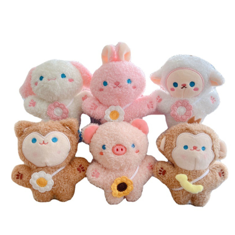 Móc khoá gấu bông hình heo thỏ mập trang trí balo, túi xách cực cute nổi bật, móc treo quà tặng bạn bè dễ thương ý nghĩa