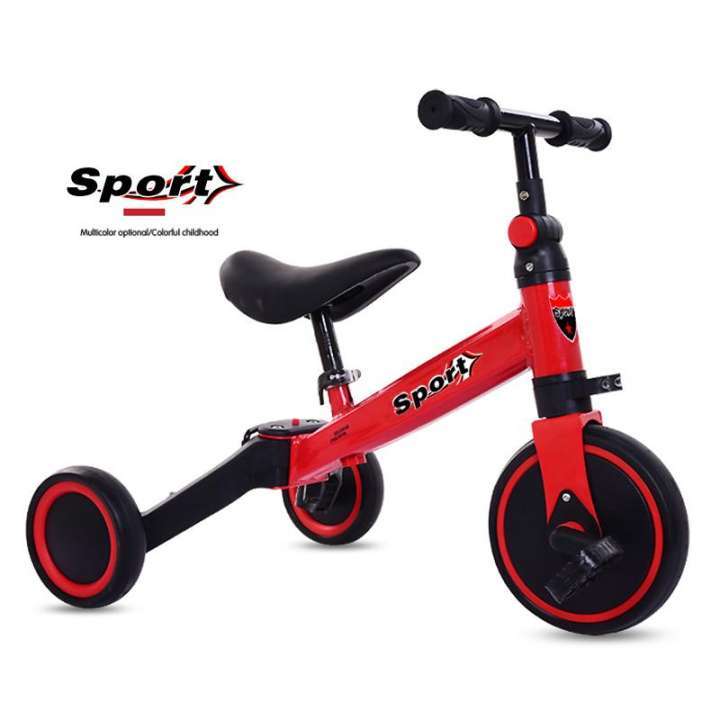 Xe Chòi Chân ,Xe Đạp 3 Bánh SPORT Khung Thép ,Yên Da Cho Bé Từ 1.5-5 Tuổi