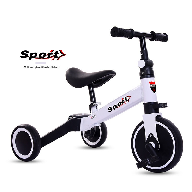 Xe Chòi Chân ,Xe Đạp 3 Bánh SPORT Khung Thép ,Yên Da Cho Bé Từ 1.5-5 Tuổi