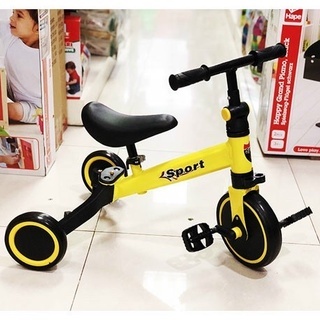 Xe Chòi Chân ,Xe Đạp 3 Bánh SPORT Khung Thép ,Yên Da Cho Bé Từ 1.5-5 Tuổi