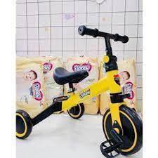 Xe Chòi Chân ,Xe Đạp 3 Bánh SPORT Khung Thép ,Yên Da Cho Bé Từ 1.5-5 Tuổi