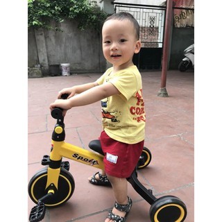 Xe Chòi Chân ,Xe Đạp 3 Bánh SPORT Khung Thép ,Yên Da Cho Bé Từ 1.5-5 Tuổi