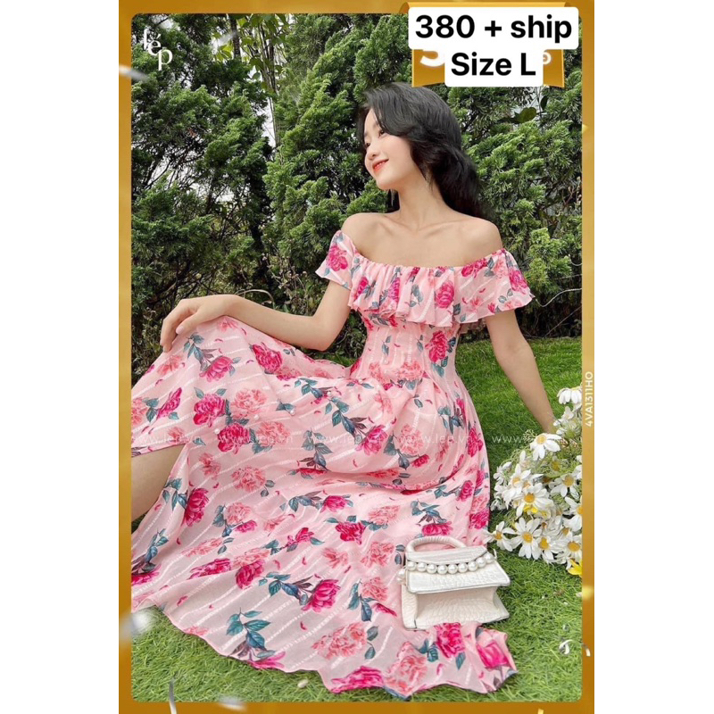 Đầm luff Hồng lép