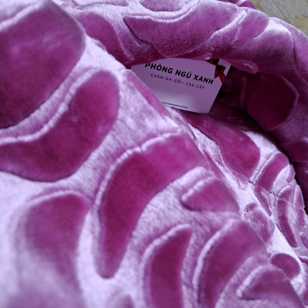 Chăn mền siêu tuyết hình tim 2 lớp nặng 4kg hàng chính hãng Phòng Ngủ Xanh kích thước 200x230cm đắp cực thích