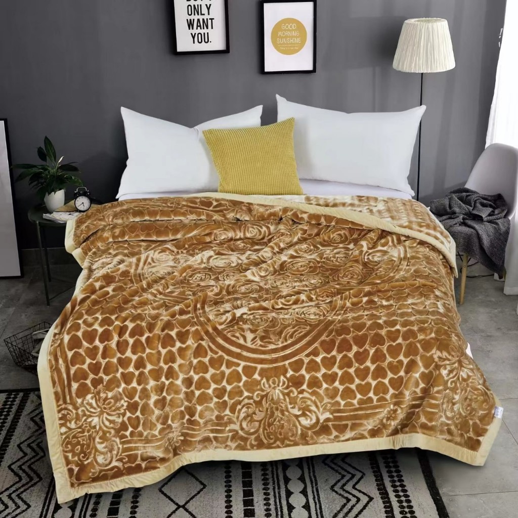 Chăn mền siêu tuyết hình tim 2 lớp nặng 4kg hàng chính hãng Phòng Ngủ Xanh kích thước 200x230cm đắp cực thích