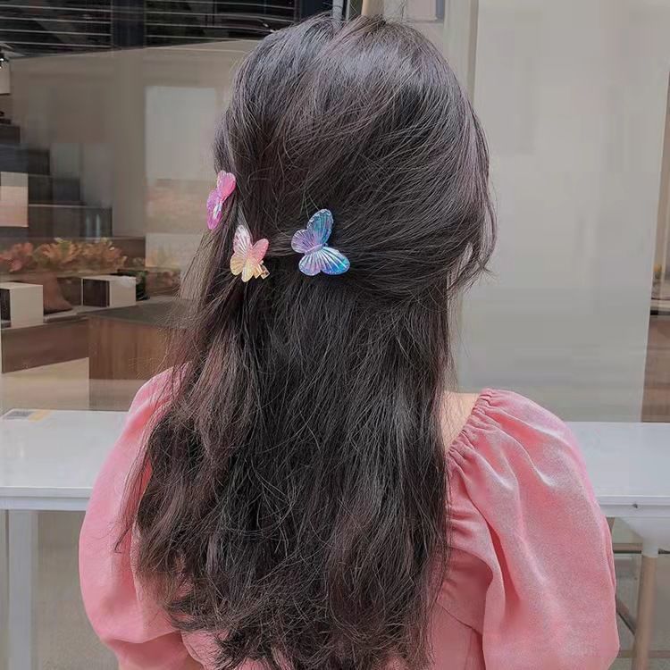 Kẹp tóc mái mỏ vịt con bướm, cánh bướm iLita cặp bấm mái nữ đẹp vintage Hàn Quốc dễ thương màu trơn hottrend 2023