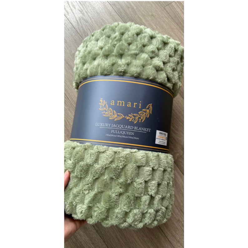 CHĂN NHUNG TUYẾT LÔNG THỎ Aamariii đơn sắc sang trọng kích thước 2m/2m3 Nhập Khẩu