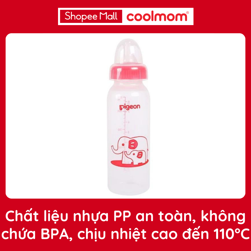 Bình sữa Pigeon PP tiêu chuẩn 120ml/240ml