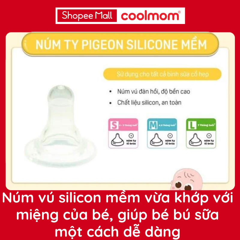 Bình sữa Pigeon PP tiêu chuẩn 120ml/240ml