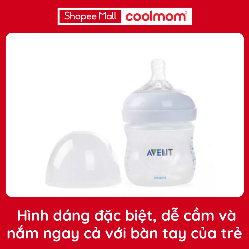 Bình sữa Philips Avent Natural 125ml bằng nhựa PP, không có BPA