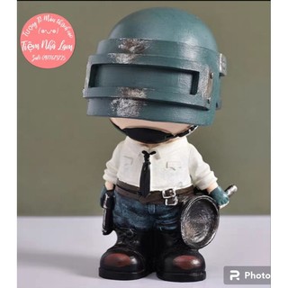 Tượng Tô Màu thạch cao Pug 24cm