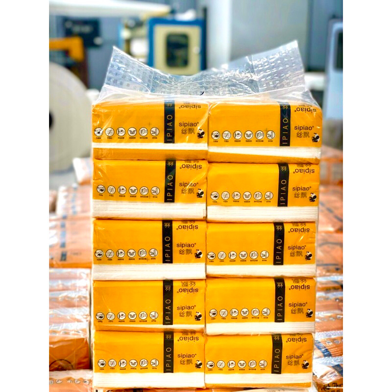 Túi 10 Gói Khăn Giấy Gấu Trúc Sipao SIêu Dai Mềm Mịn