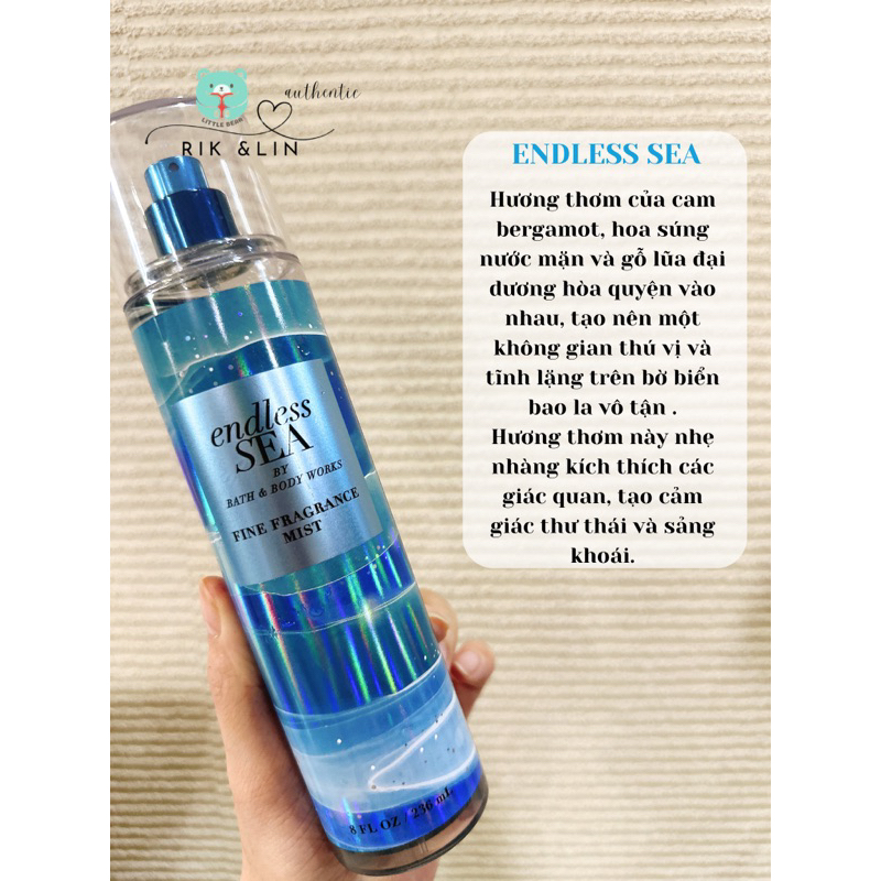 Auth_ENDLESS SEA _ Xịt Thơm Body Mist USA
