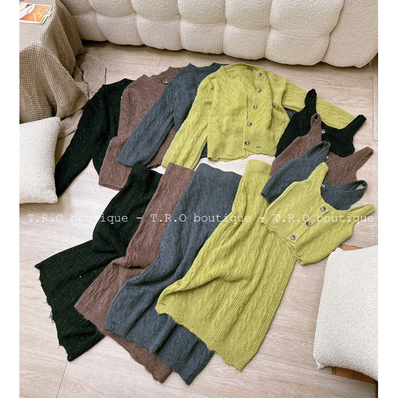 Set len thừng 3ct khuy chữ m QC