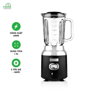Máy xay sinh tố Westinghouse WKBE221 phong cách cổ điển Mỹ Công suất 600W Dung tích 1.5L