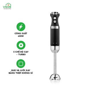 Máy xay cầm tay kiểu cổ điển WestingHouse WKHBS270 Công suất 600W Lưỡi thép không gỉ - 5 chế độ xay